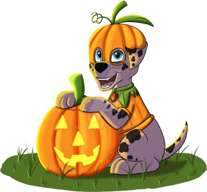 Kreazea 137 26 Pumpkin Marshall By Kreazea - Paw Patrol Pumpkin Marshall, HD Png Download PNG