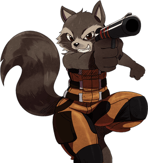 Download Rocket Raccoon Transparent Background 383 - Rocket Raccoon As A Girl, HD Png Download PNG image with transparent background