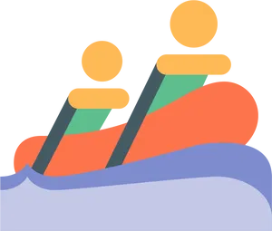 Animated Rafting Adventure PNG Image