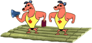 Camp Lazlo Characters Pierre And Noneck On A Raft - Camp Lazlo Pierre And Noneck, HD Png Download PNG with transparent background