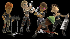 Animated Rock Band Performance PNG image with transparent background
