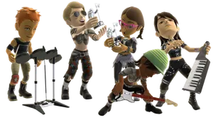 Animated Rock Band Performance PNG Image