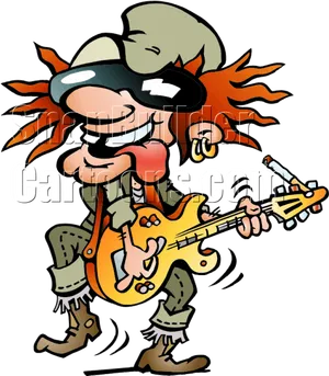 Animated Rock Guitarist.png PNG Image