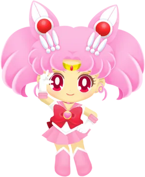 Animated Sailor Character Pink Outfit PNG Image