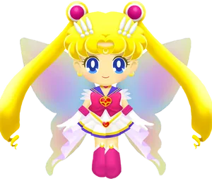 Animated Sailor Moon Character PNG Image