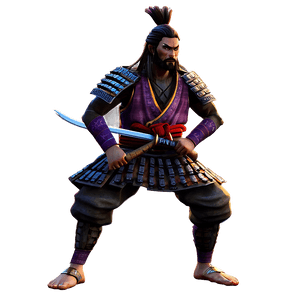Animated Samurai PNG plq PNG image with transparent background