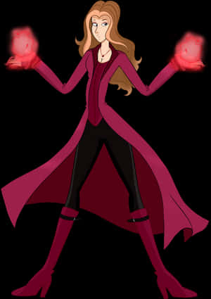 The Scarlet Witchmy Favorite Female Marvel Character - Marvel Scarlet Witch Cartoon, HD Png Download PNG image with transparent background