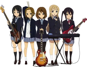 Animated_ School_ Band_ Girls PNG Image