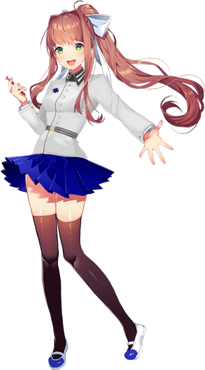 Doki Doki Literature Club Monika, HD Png Download PNG image with transparent background