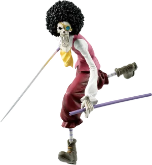 Animated Skeleton Swordsman Figure PNG Image