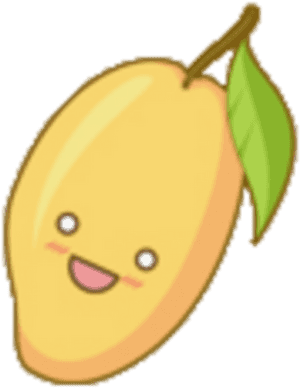 Animated Smiling Mango Cartoon PNG