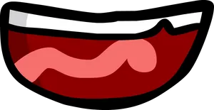 Animated Smiling Mouth Graphic PNG Image