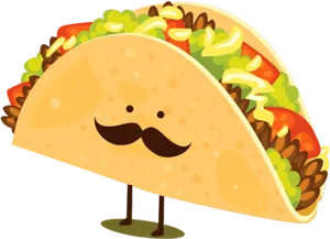 Animated Smiling Taco Character PNG Image