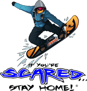 Animated Snowboarder Action Pose PNG image with transparent background