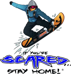 Animated Snowboarder Action Pose PNG Image