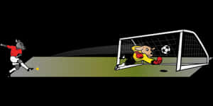 Animated Soccer Play Goal Attempt PNG with transparent background