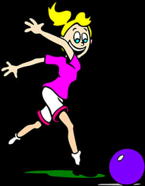 Animated Soccer Player Girl Dribbling Ball PNG image with transparent background