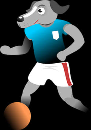 Animated Soccer Playing Dog PNG image with transparent background