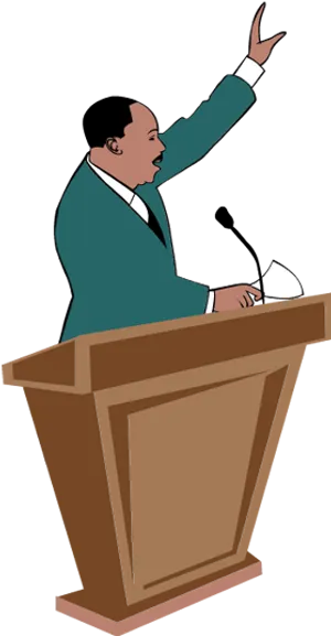 Animated Speakerat Podium.png PNG Image