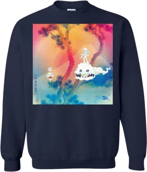 Animated Spirit Sweatshirt Design PNG Image