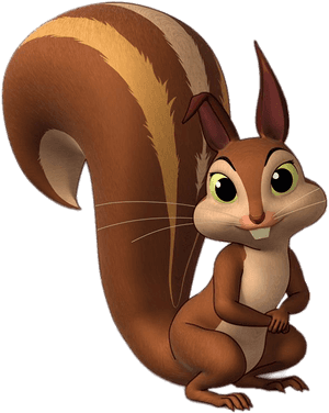 Animated Squirrel Character PNG image with transparent background