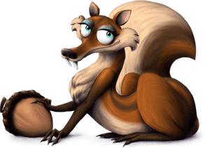 Animated Squirrelwith Acorn PNG image with transparent background