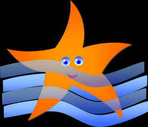 Animated Starfish Beach Theme PNG image with transparent background