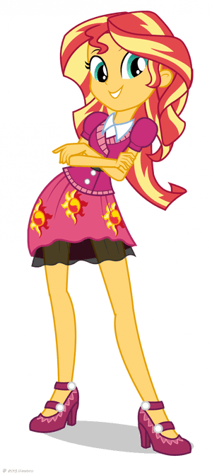 Friendship Games Sunset Shimmer School Spirit Artwork - Mlp Sunset Shimmer Eg, HD Png Download PNG with transparent background
