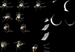 Animated_ Swordsmanship_ Sequence PNG image with transparent background