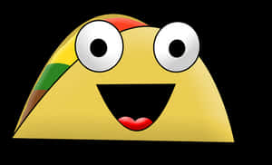 Animated Taco Character Smiling PNG with transparent background