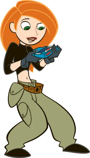 Animated Teen Heroine With Gadget.png PNG Image