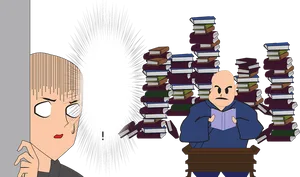 Animated Telepathic Study Session PNG Image