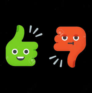 Animated Thumbs Upand Down PNG image with transparent background