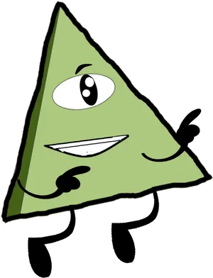 Animated Triangle Character PNG Image