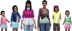 Animated Twin Families Progression PNG Image