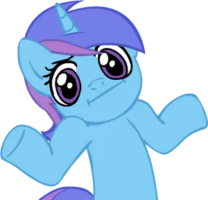 Animated Unicorn Shrugging PNG Image