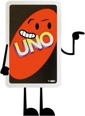 Animated Uno Card Character PNG Image