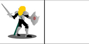 Animated Warrior Readyfor Battle PNG image with transparent background