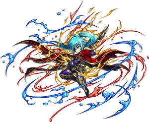 Animated Warriorin Elemental Whirlwind PNG Image