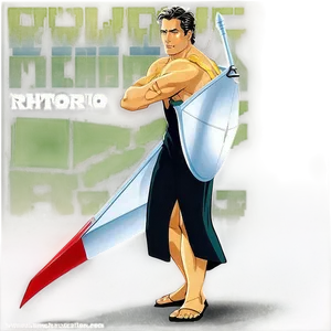 Animated Warriorwith Shieldand Sword PNG Image