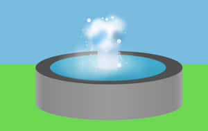 Animated Water Fountain Splash PNG image with transparent background