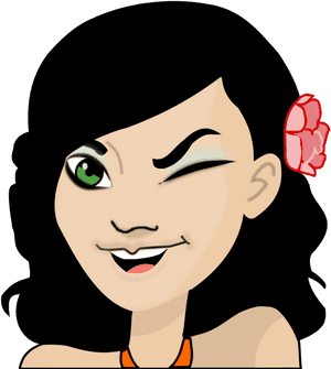 Emotion,hairstyle,art - Winking Girl Clip Art, HD Png Download PNG image with transparent background