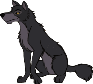 Animated Wolf Side View PNG image with transparent background