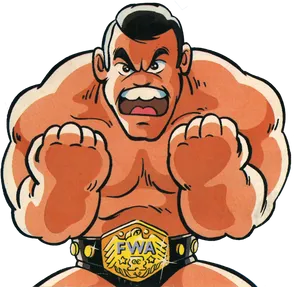 Animated Wrestler Champion Belt PNG Image