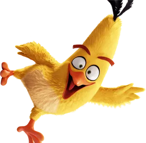 Animated Yellow Bird Flying PNG Image