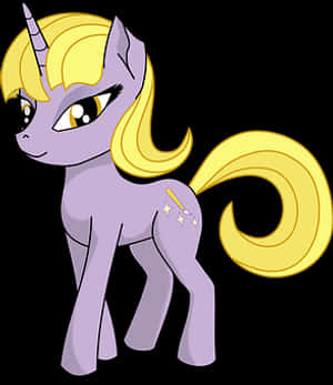 Animated Yellow Maned Unicorn PNG image with transparent background