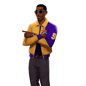 Animated Young Dolph Character PNG 3 PNG with transparent background
