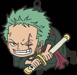 Animated Zoro With Sword.png PNG image with transparent background