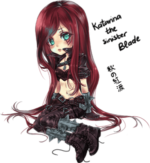 Anime, Anime Girl, And Blade Image - Katarina League Of Legends Badass, HD Png Download PNG with transparent background