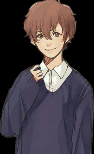 #anime #boy #animeboy #cute #cuteboy #kawaii #cuteness - Male Mc Mystic Messenger, HD Png Download PNG image with transparent background